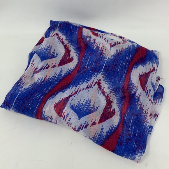 West Loop red white blue sheer scarf wrap - Picture 4 of 4